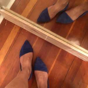 J. crew suede navy flats